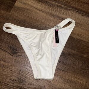 NWT Victoria’s Secret White Shimmer Bikini Bottom